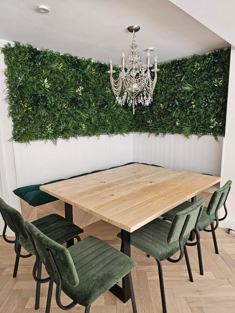Industrial style table made from scaffold boards