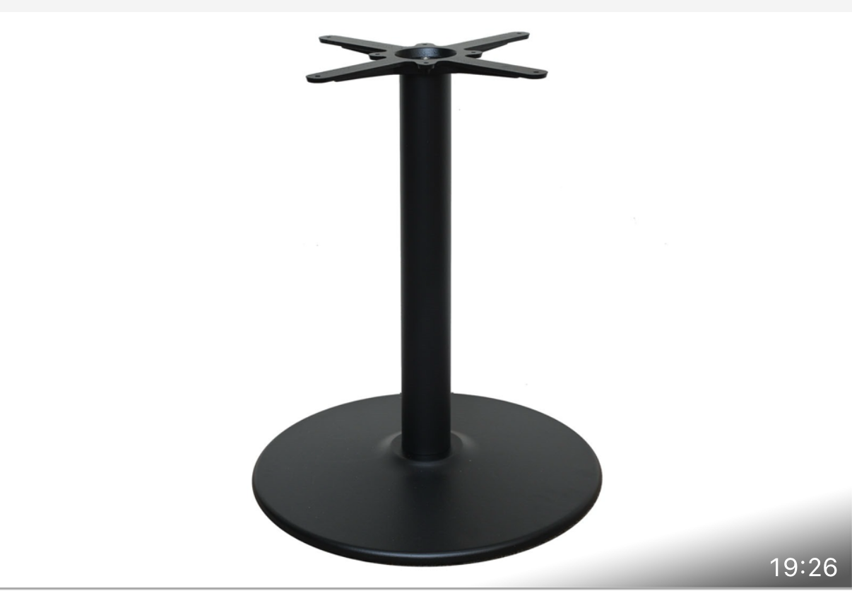 Round cast iron pedestal base