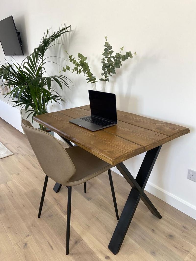 Handmade Reclaimed Scaffold Board Desk – Industrial Computer Workstation| Made to order