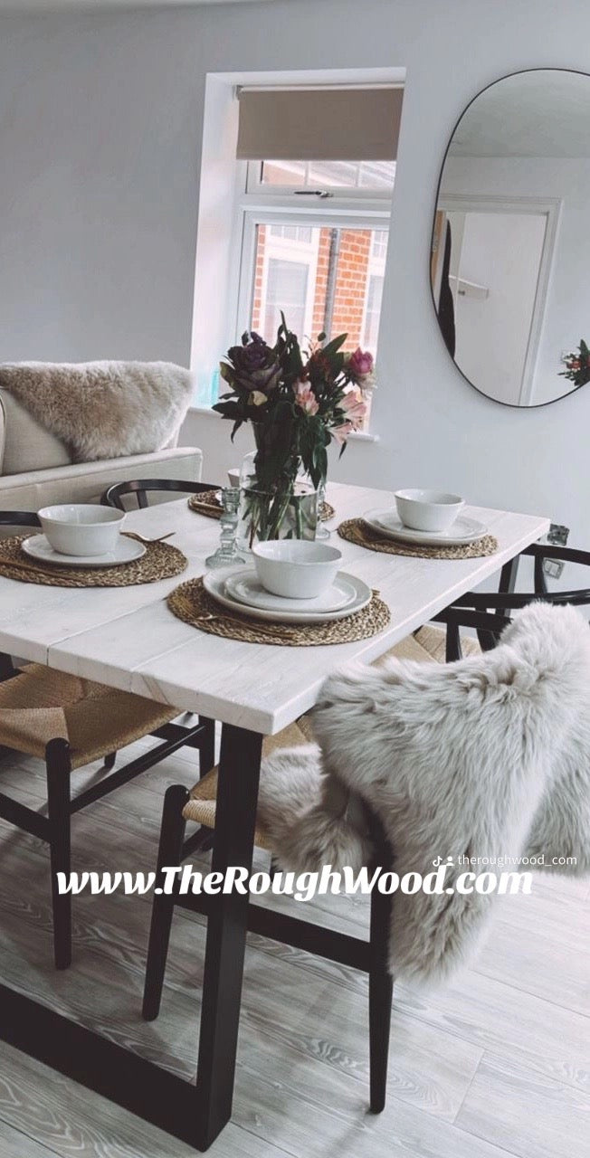 Industrial style table made from scaffold boards