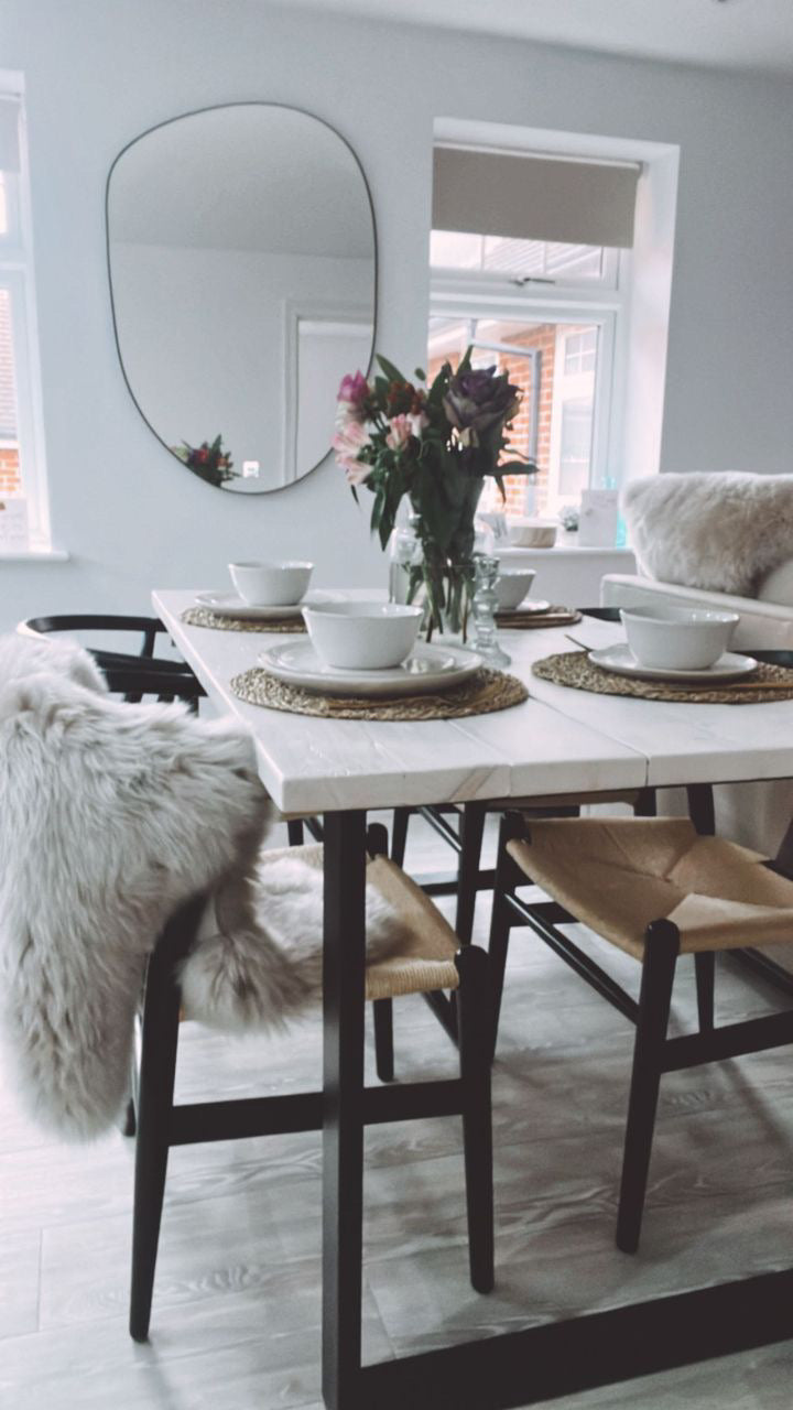 Industrial style table made from scaffold boards
