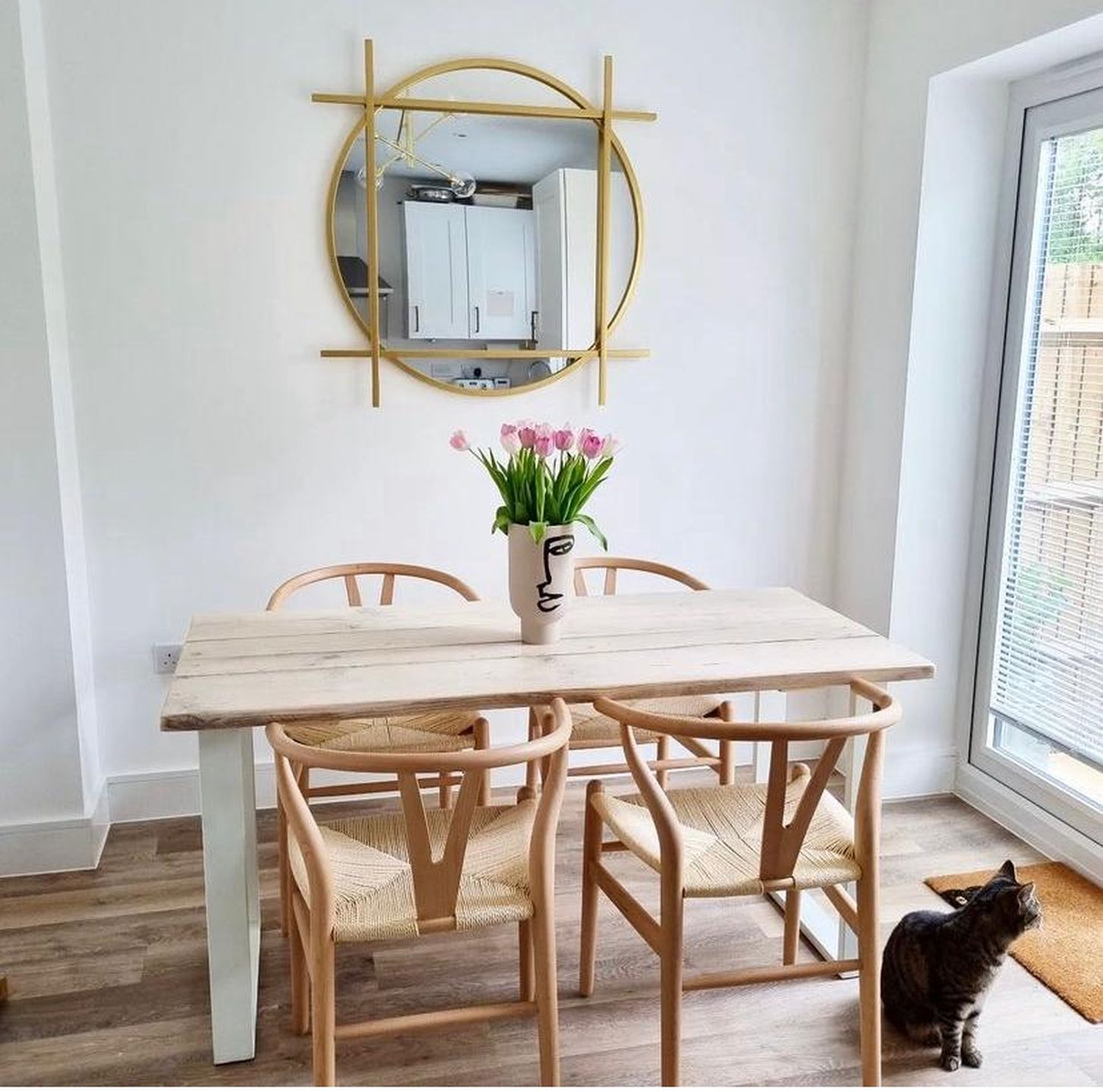 Industrial style table made from scaffold boards